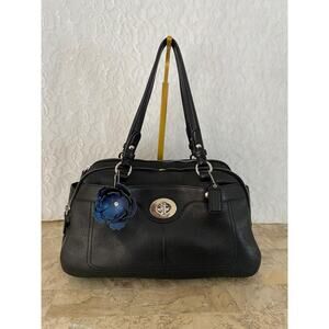 Vtg COACH Penelope black leather Satchel Bag F16529